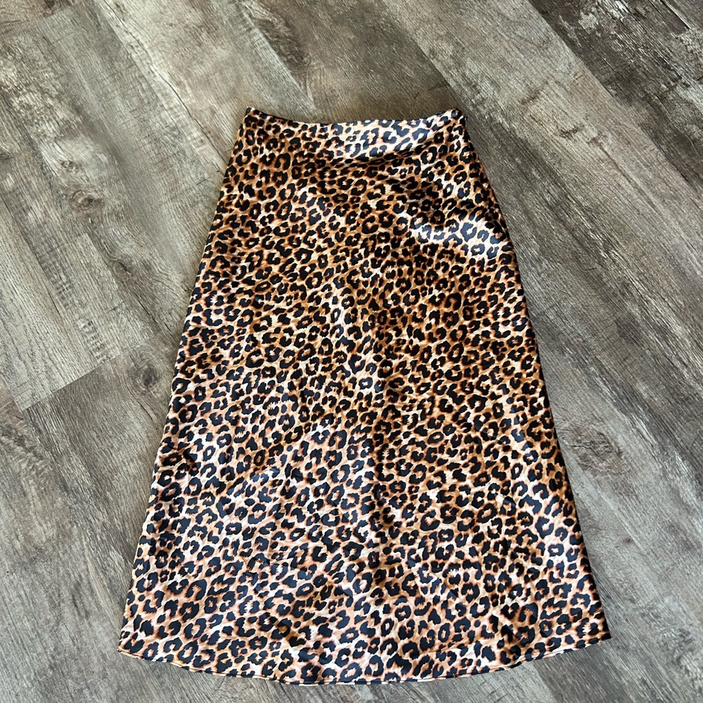 Likely Brown Leopard Print Pencil Skirt